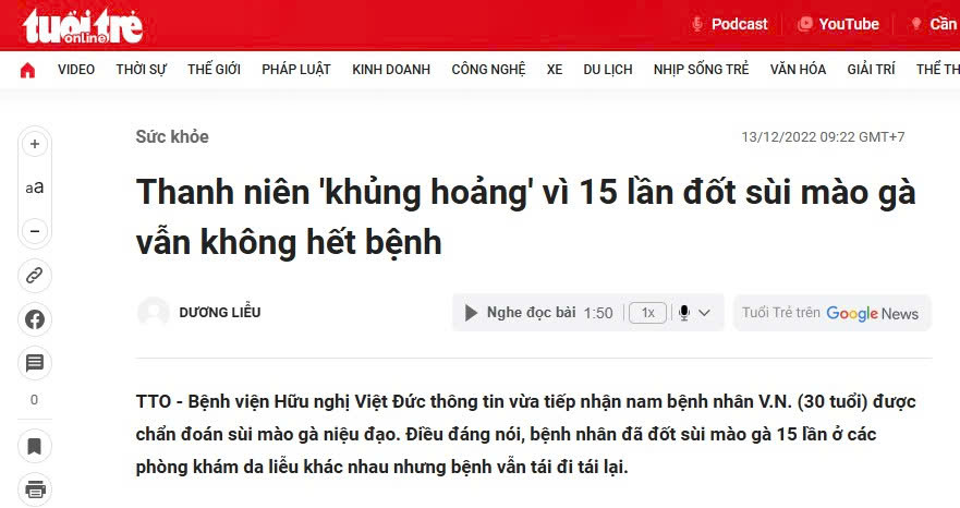 Đốt sùi mào gà hậu môn: Giải pháp hay chỉ là bước tạm thời?